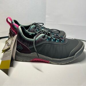 Muck Boot Co. Outscape Lace Up Neoprene Mud Shoe Womens Size 5 Gray Teal Pink